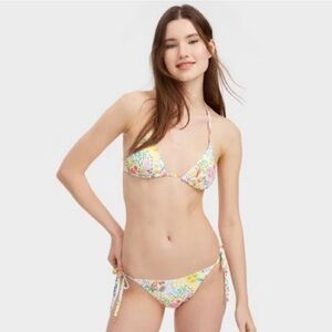 NWT ROLLER RABBIT X TARGET reversible vacation/geo BIKINI set XS top & Bottom